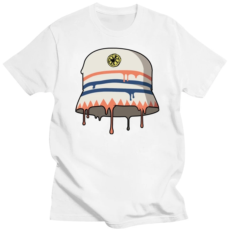 The Stone Roses Reni Dripping Paint Bucket Hat Design T-Shirt Cultro  Cartoon t shirt men Unisex New Fashion tshirt