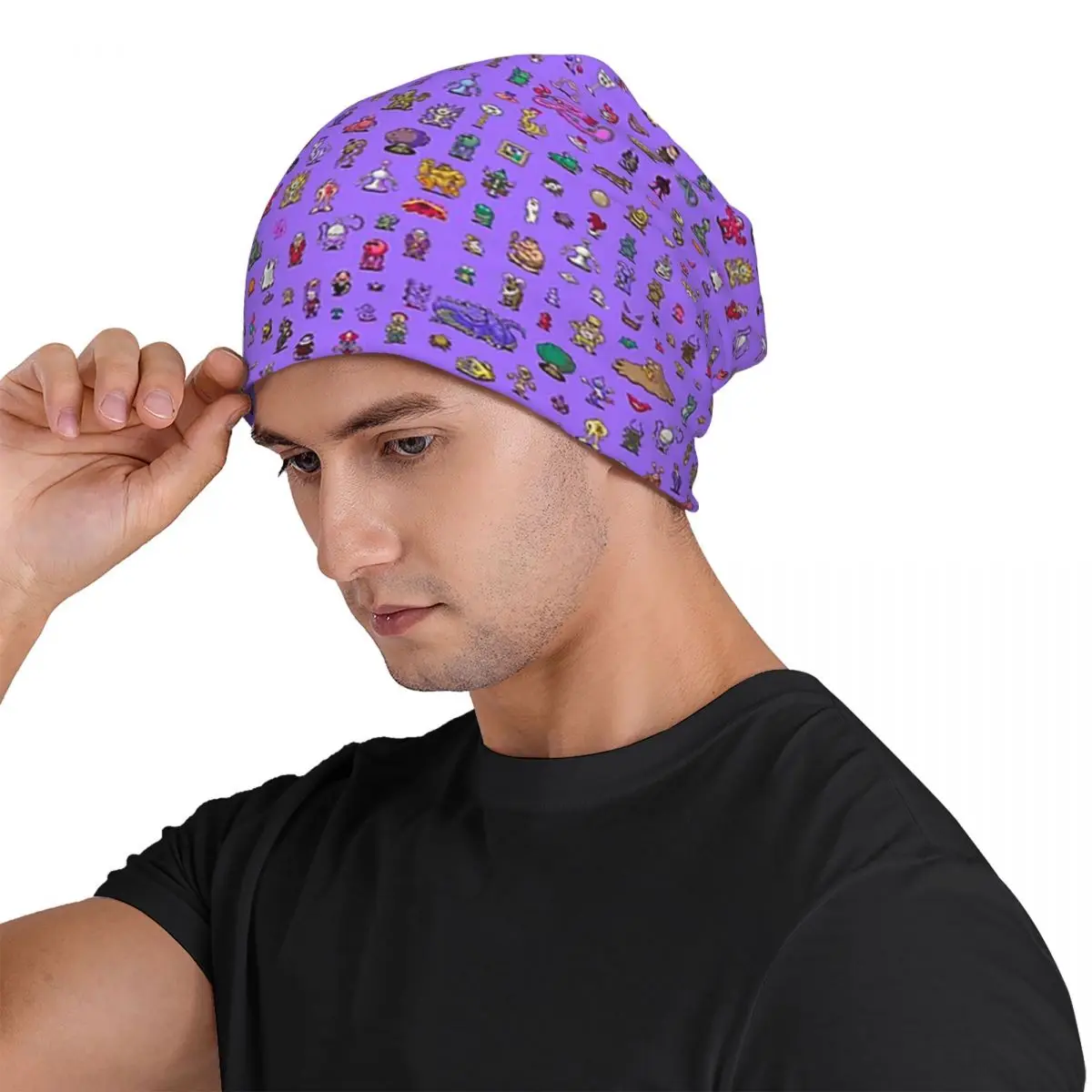 Earthbound Mega Sprite Sheet Men Women Adult Beanies Caps Knitted Bonnet Hat Warm Fashion Autumn Winter Outdoor Skullies Hats