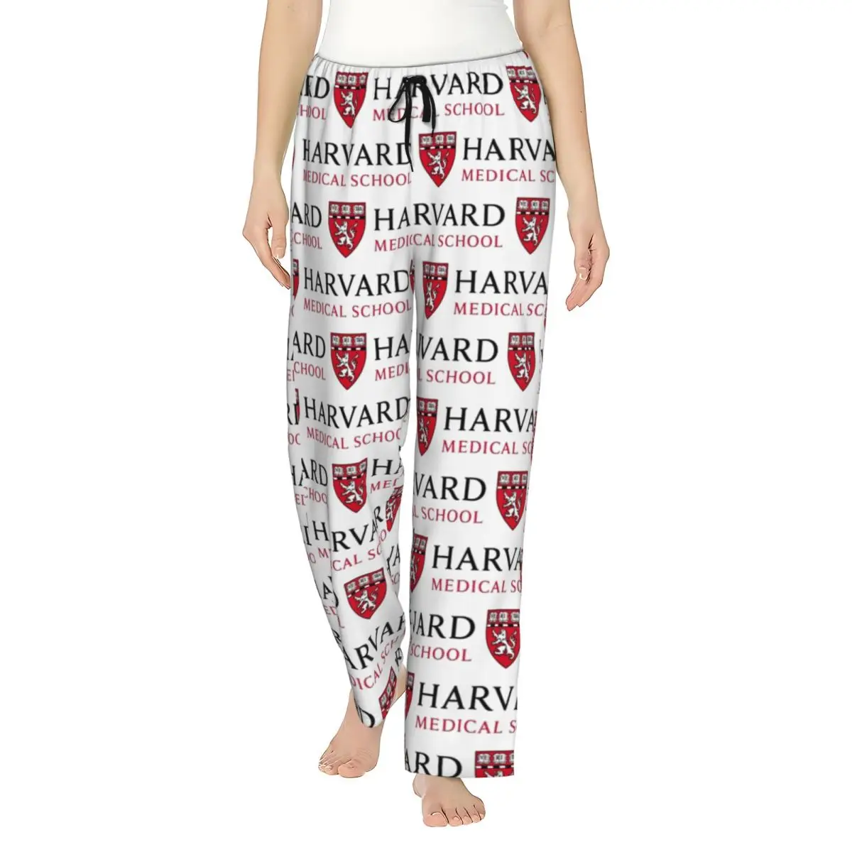 

Custom Harvard Medical School Women Pajama Pants Lounge Sleep Sleepwear Bottoms with Pockets