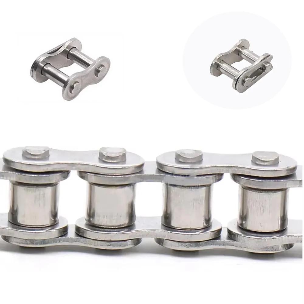 

304SS Hollow Chain Links Master 06B-16A | Quick Release Conveyor Links for Industrial/Food Machinery | 1/4"-1" Size