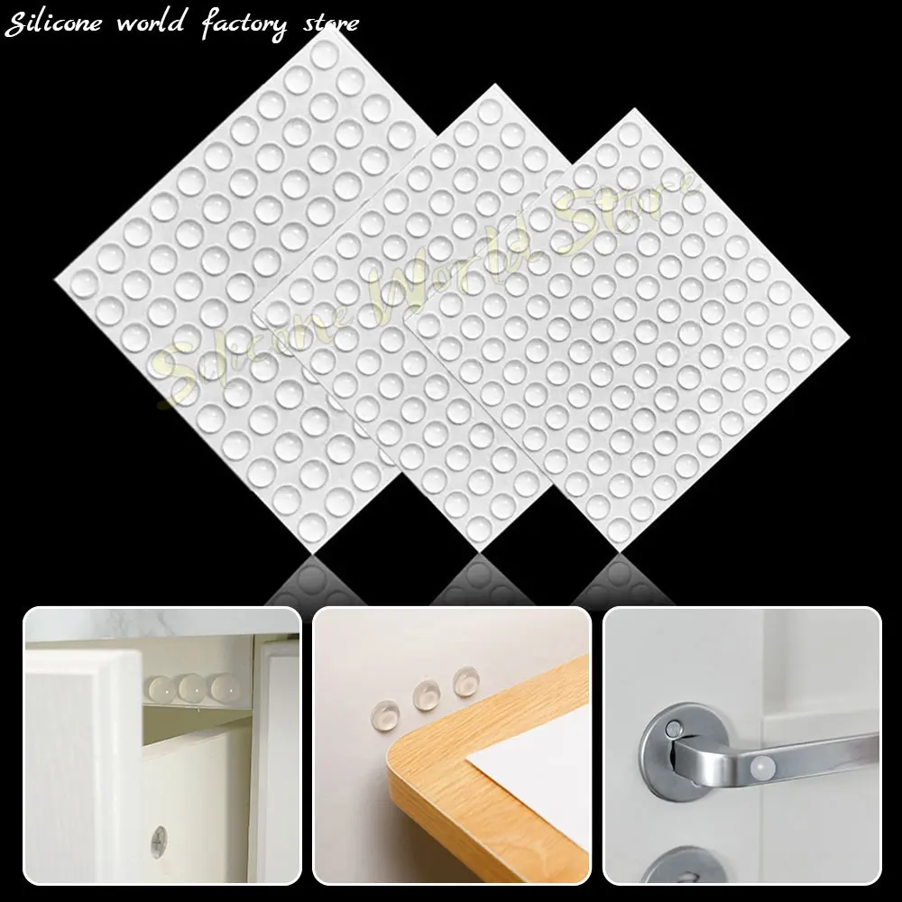 

SW 100PCS Silicone Anti-collision Pad SelfAdhesive Door Stopper Mute Damper Buffer Cabinet Furniture Pads Cushion Protective Pad