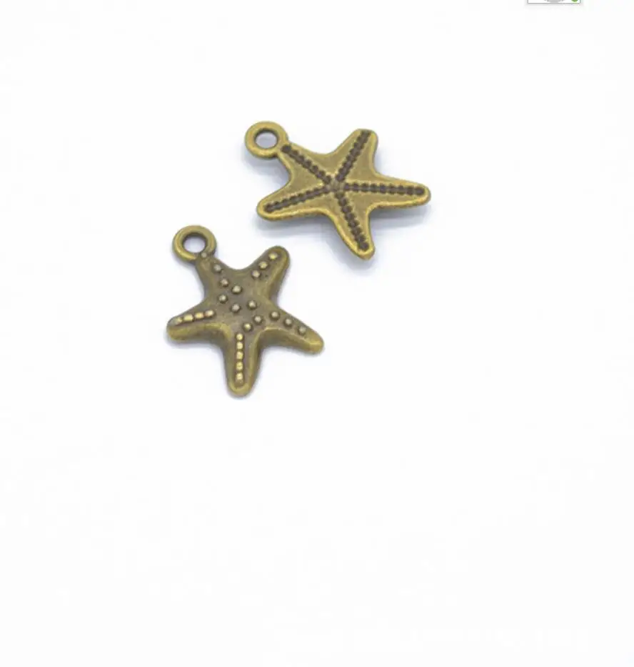 16pcs Charms marine starfish 18*14mm Antique Silver Color Pendants DIY Crafts Making Findings Handmade Tibetan Jewelry F0541
