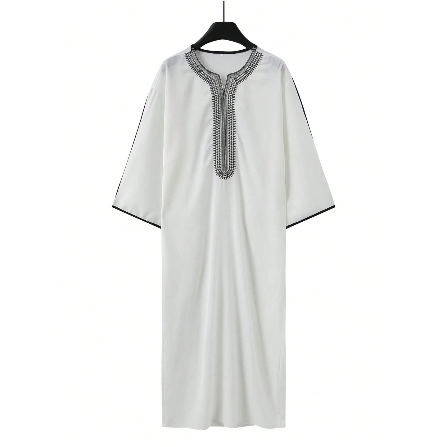 رداء رجالي مسلم فضفاض مطرز رداء عربي ثوب عرقي نمط تقليدي غير رسمي ملابس صلاة إسلامية مغربية دكتور