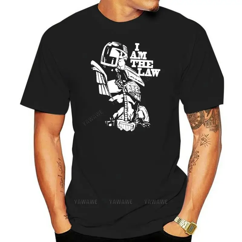 Summer Style Fashion Judge Dredd The Law (2000AD) Comic Book Graphic Novel Men Black Fashion T Shirt Hip-Hop Casual t-shirt