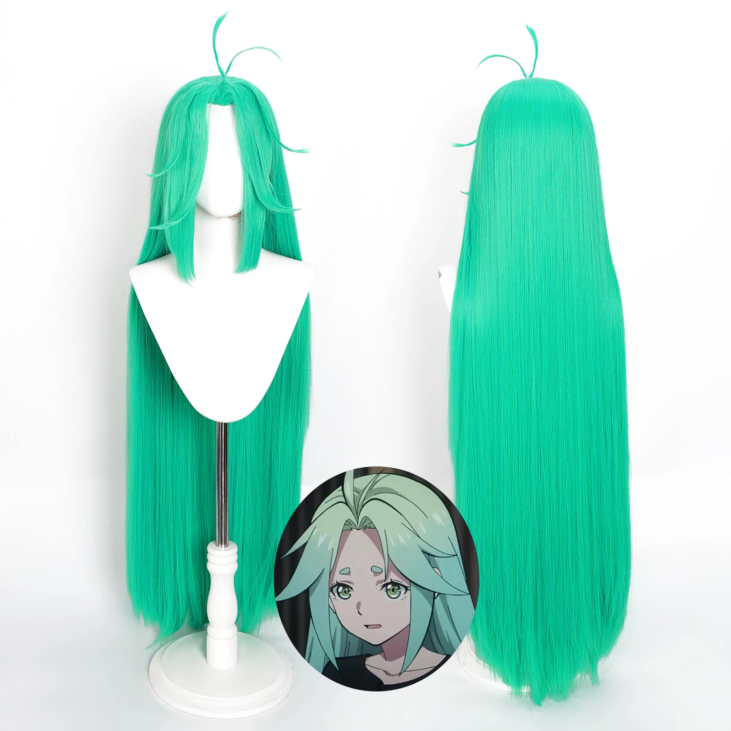 

Парик для косплея To Be Hero X, аниме-парик Lucky Cyan Green, парик для ролевых игр по аниме-играм, длинный синтетический парик с заостренным кончиком, с шапочкой для парика