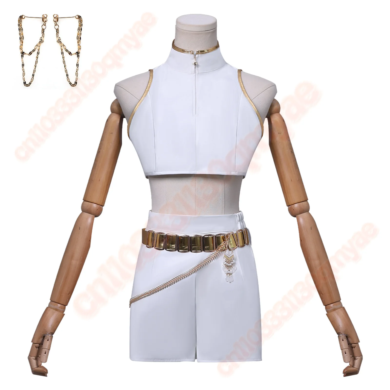 미라 조이 루미 코스프레 의상 여성용 K팝 데몬 헌터스 헌트릭스 화이트 골든 슈트 성인 할로윈 유니폼 애니메이션 영화 2025