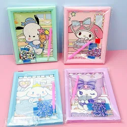 Macaron Rahmen Diamant Malerei Sanrio Cartoon Muster DIY Material Pack Diamant Malerei mit Rahmen Diamant Malerei