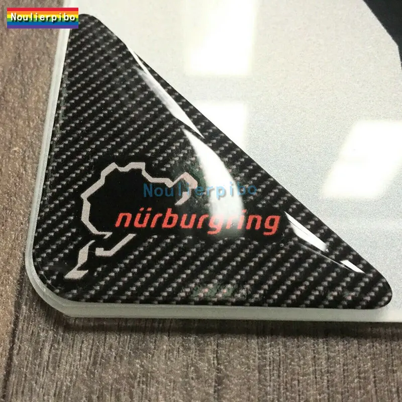 3D Car Sticker 2x Nurburgring Track Car Reg License Plate Corner Dome Sticker Gel Decal Car License Plate Special Vinyl Decal