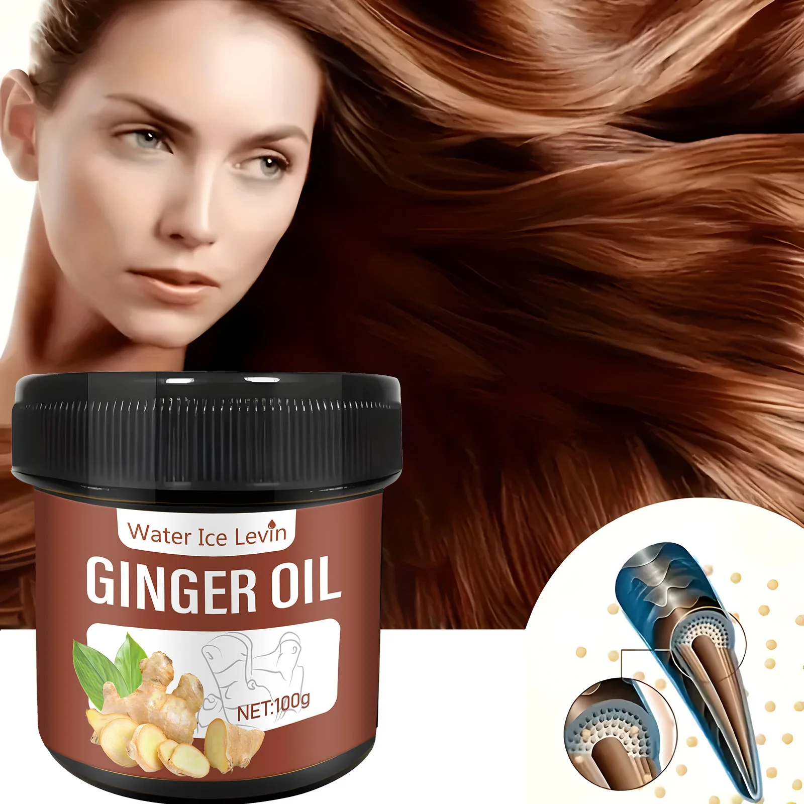 Ginger Hair Mask Repair Amino Damage Hair Treatment Straightening Anti-Hair Loss Hairs Frizz Smoothing Hair Care Products