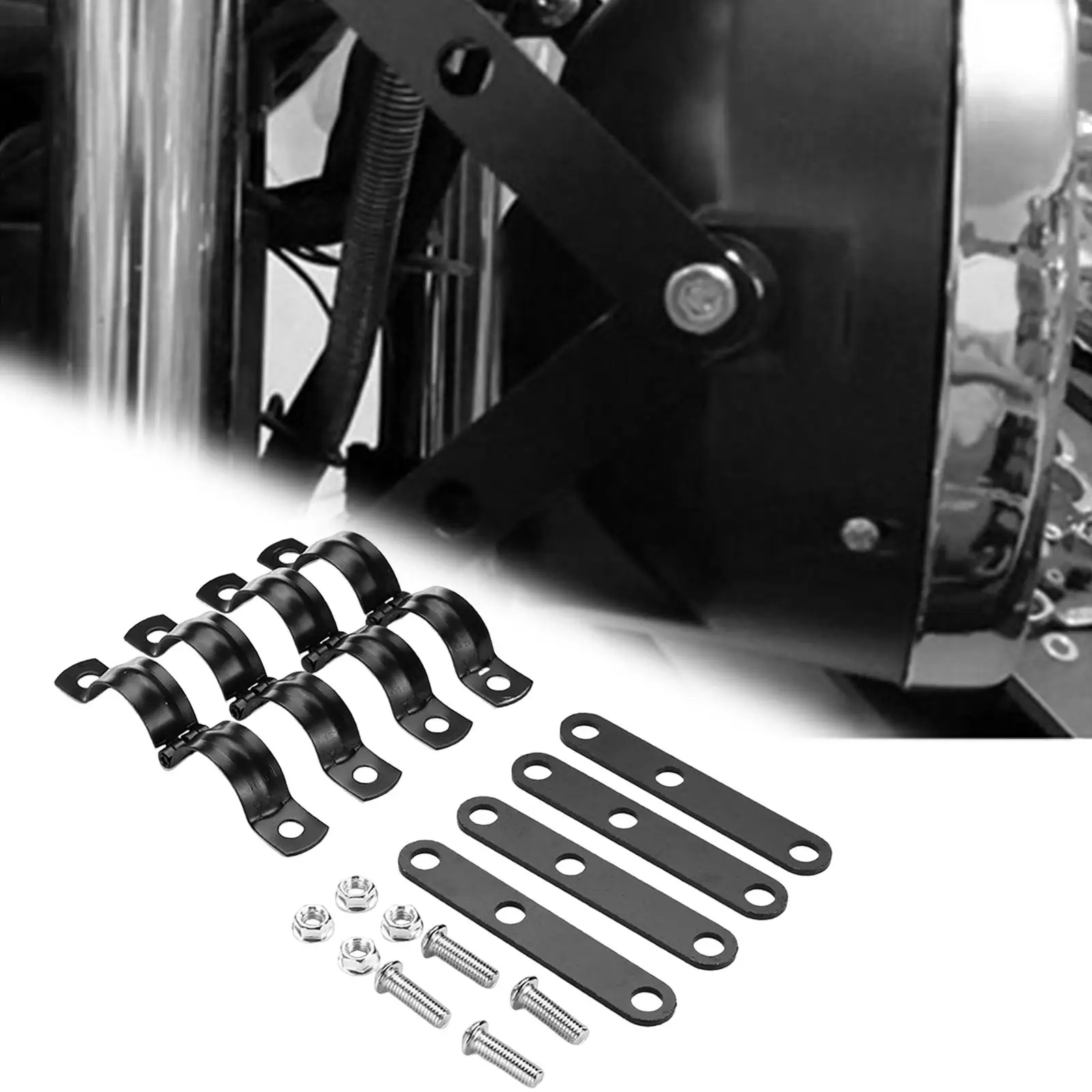 Headlight Mount Bracket 34mm-41mm Fork Tube Rustproof High Strength Professional for Prince 883 Assembly Direct Replaces