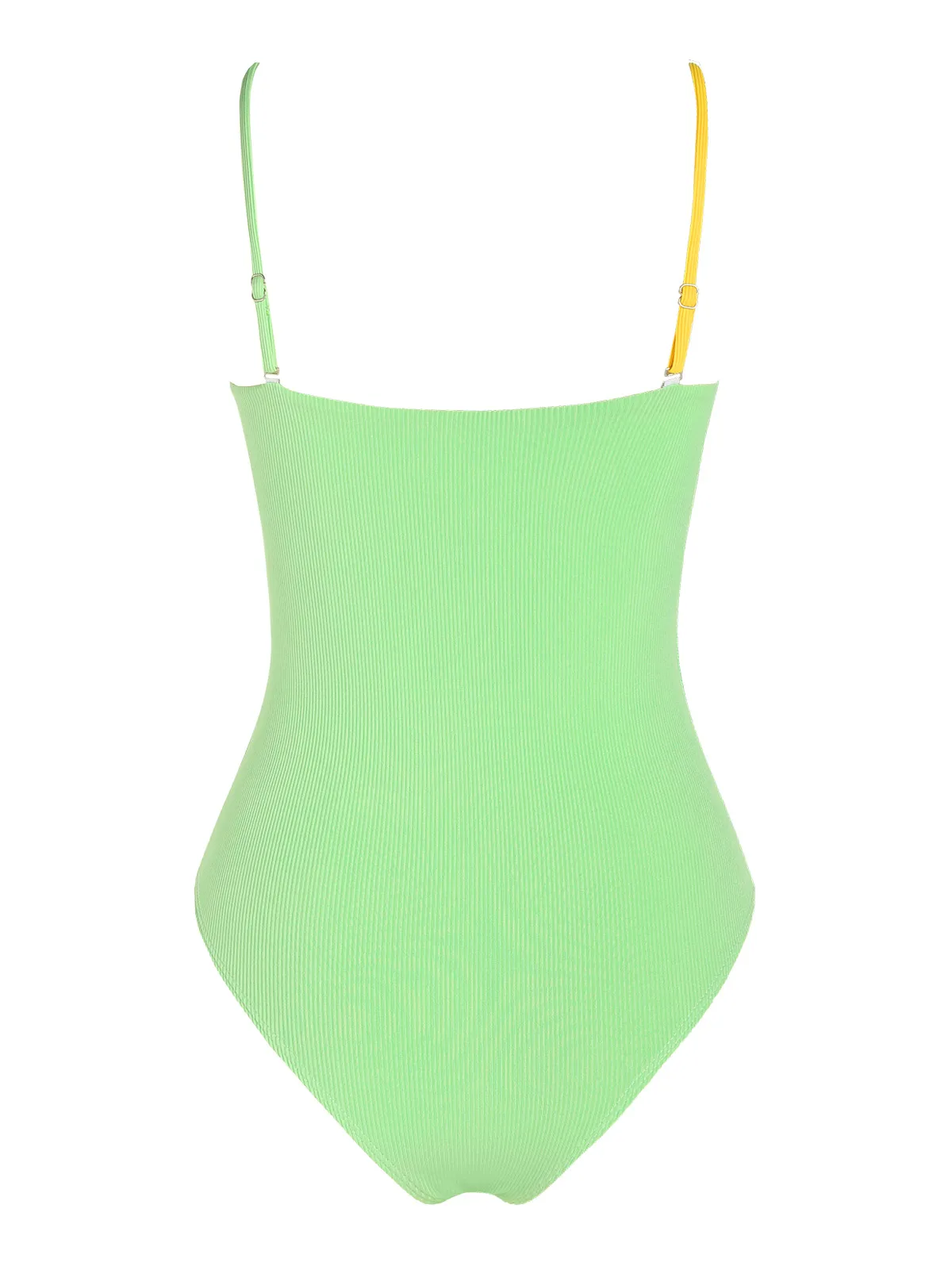 ZAFUL Color Block Overlocking Detail One-piece Swimwear Tummy Control Swimwear