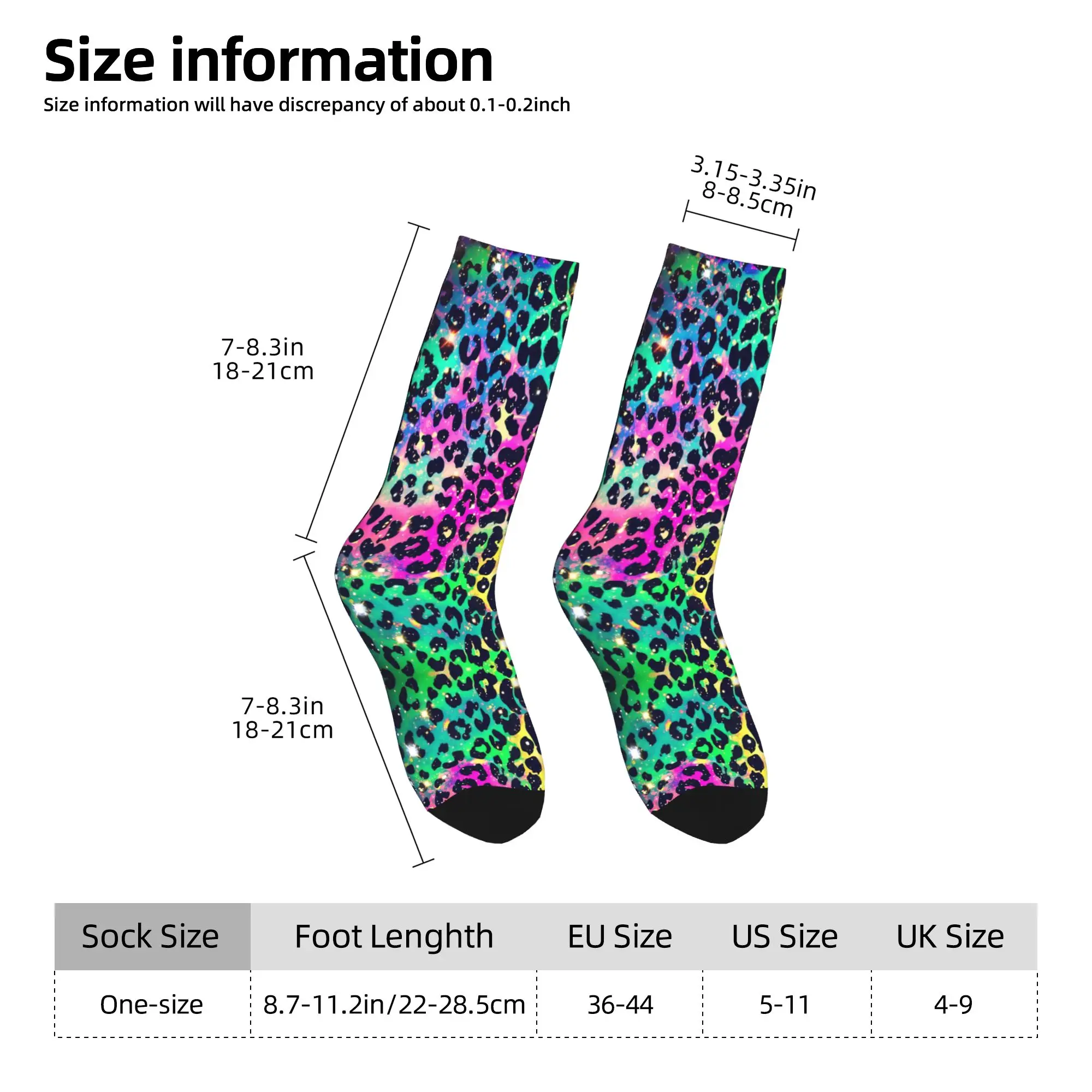Psychedelic 80s Leopard Stockings Abstract Art  Casual Socks Men Quality Socks Spring Climbing Printed Non Skid Socks Gift