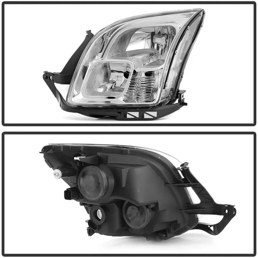 مجموعة المصابيح الأمامية المتوافقة مع 2006 2007 2008 2009 استبدال المصابيح الأمامية للركاب وجانب السائق مع الكروم