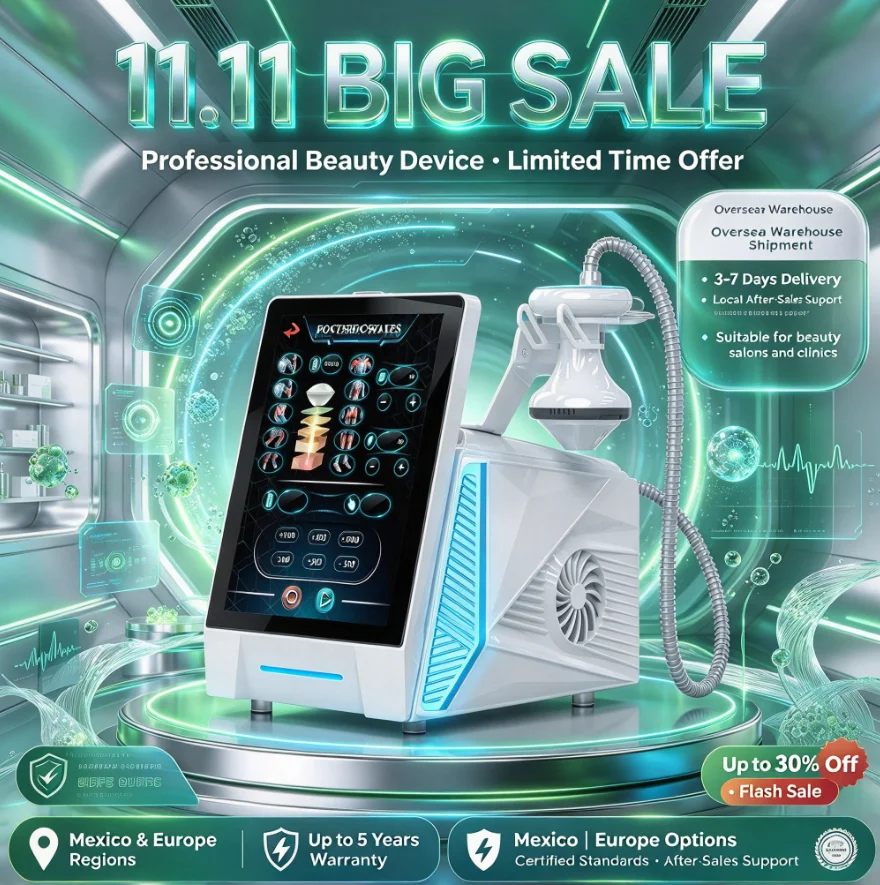 Professional EMSZERO Upgraded Shockwave Massager 7 Probes Body Contouring Muscle Relaxation Skin Tightening Salon Device