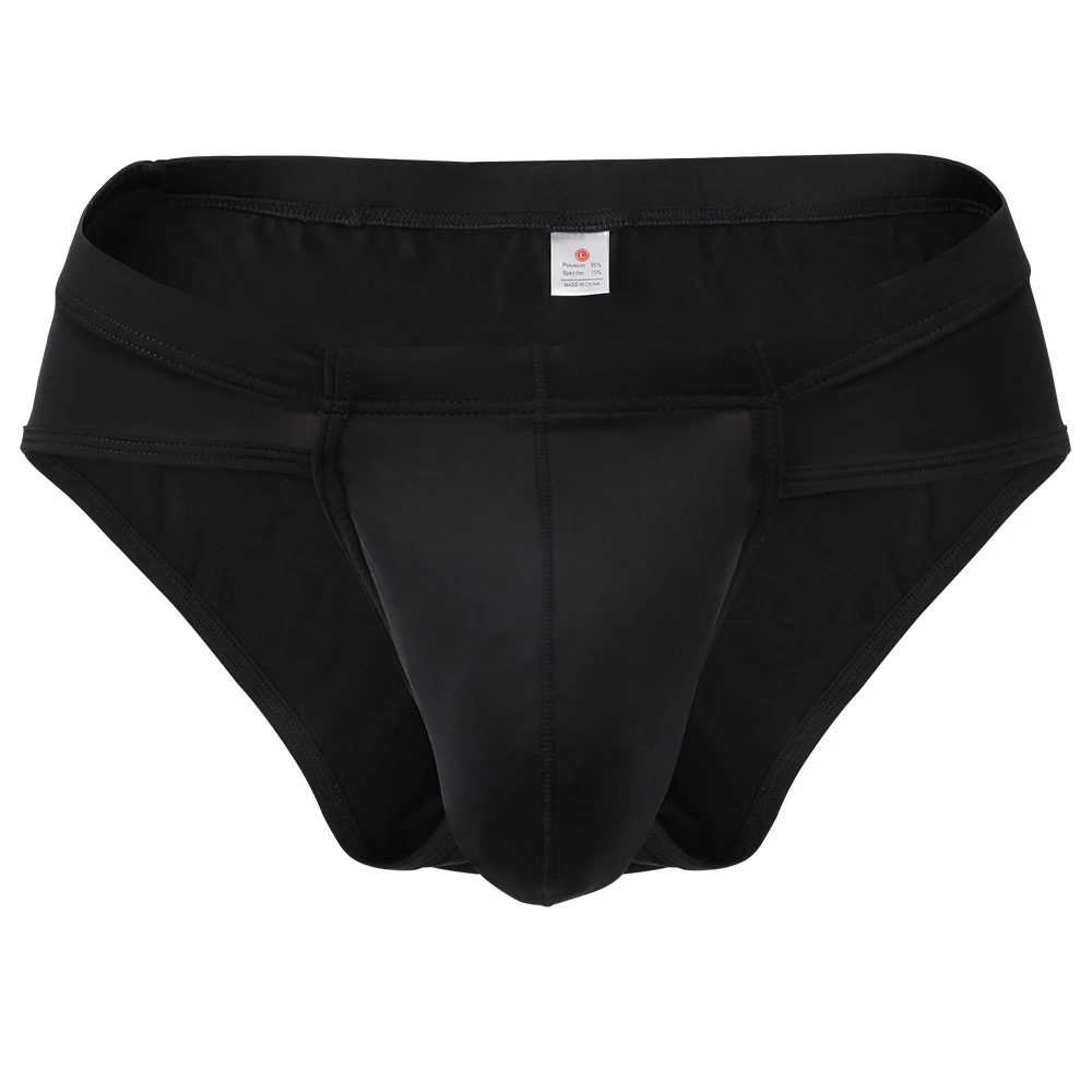 Männliche Slips, Herren-Unterhosen, Unterwäsche, bequem, Übergröße, stilvoller Bikini, niedrige Taille, Ausbuchtungsbeutel, Höschen, solide Tangas
