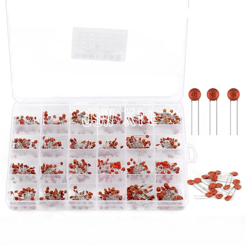 960pcs Ceramic Capacitor Set 2pF-0.1uF Electronic Components Capacitor Assorted Kit Samples DIY