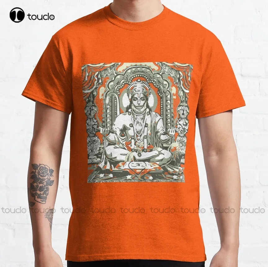 Hanuman Chanting Praises Of Lord Rama Classic T-Shirt Hawaiin Shirt Tee T Shirts Digital Printing Breathable Cotton Hip Hop Tee