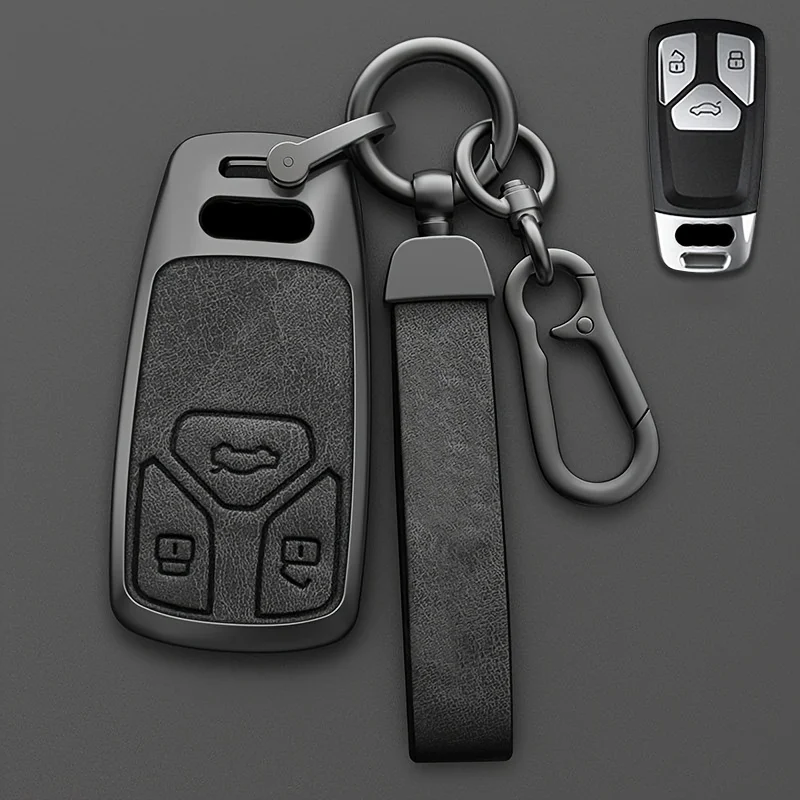 Für Audi A4 B9 A5 A6 8S 8W Q5 Q7 4M S4 S5 S7 TT TTS TFSI RS Schutz-Schlüsselgehäuse aus Legierung Autoschlüssel-Abdeckung Schlüsselhülle – Detail 2