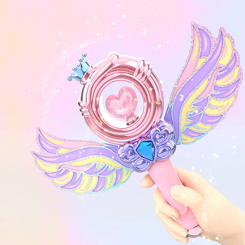 New Girl Princess Glowing Fairy Stick LED Light With Music Flash Magic Wand Children\'s Halloween Party Cosplay Prop Gift