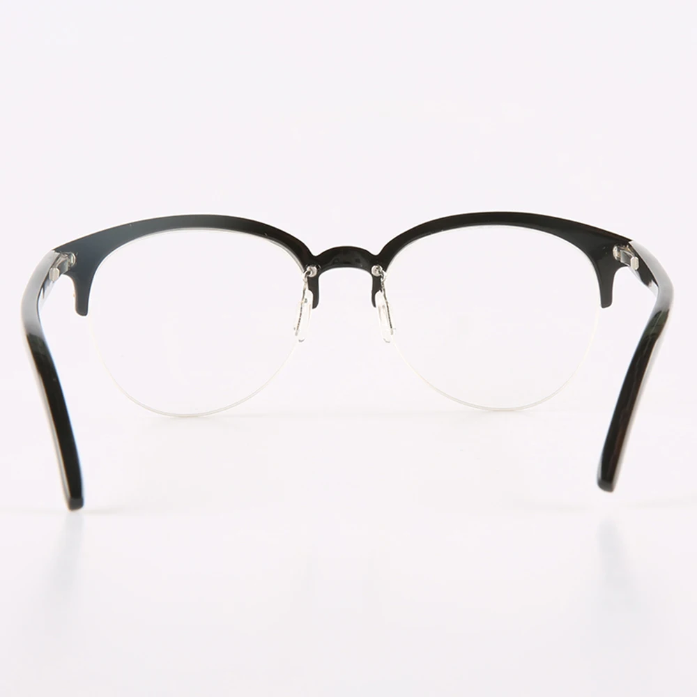 Eyeglass Frames Unique Half Rim Vintage Retro Handmade Buffalo Horn Optical Reading Eyeglasses Prescription Man Glasses Frames