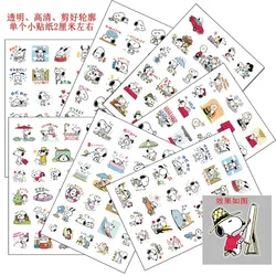 Snoopy Cartoon Animation Notebook Handy Computer Fotoalbum Tagebuch transparente Aufkleber PVC Aufkleber Kinderspiel zeug Geschenk