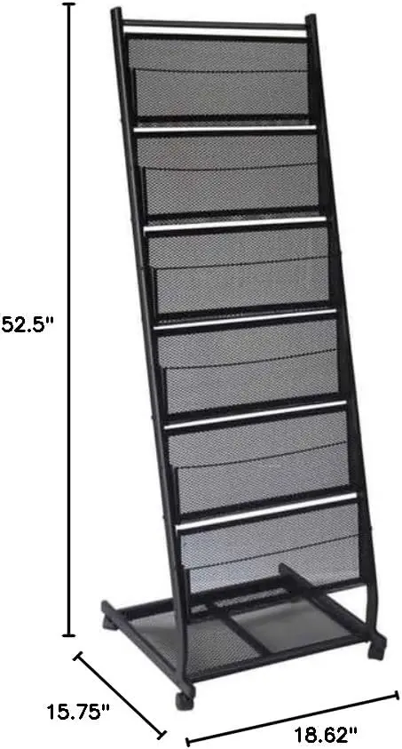 Mobiler Literaturständer mit 6 Fächern – Medium