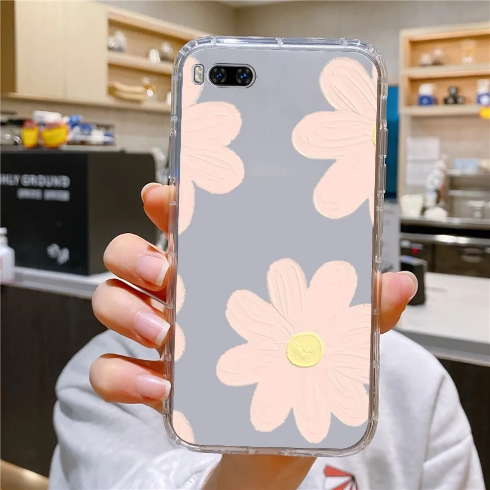 Daisy Flowers Phone Case For Huawei Mate P10 P20 P30 P40 P50 Smart Z Honor 50 60 70 Pro Lite Transparent Case