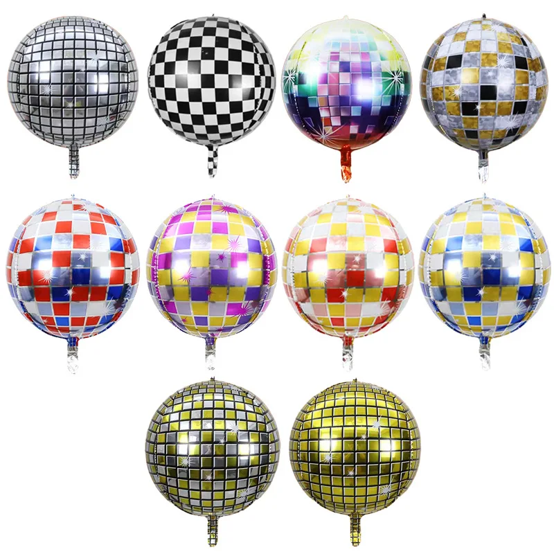 22 Inch 4D Disco Retro Pop Rock Ballroom Metal Balloons Wedding Birthday Decoration Baby Shower Helium Balloons Party Supplies