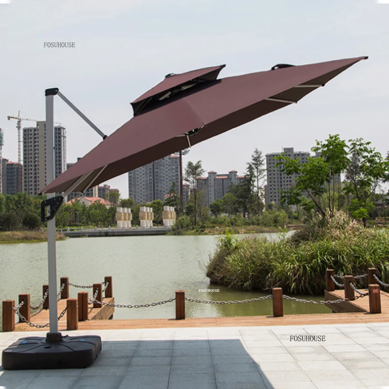 Nordic Creative Outdoor Parasol Villa Garden Patio Umbrellas Commercial Stall Sun Protection Parasol Camping Outdoor Furniture