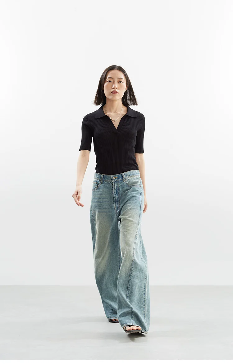 A Must-Have for Pear-Shaped Figures~ High-Waisted Casual Jeans, Cotton and Linen Wide-Leg Pants That Cover the Body, Women's Long Pants, New Spring 2026 Style