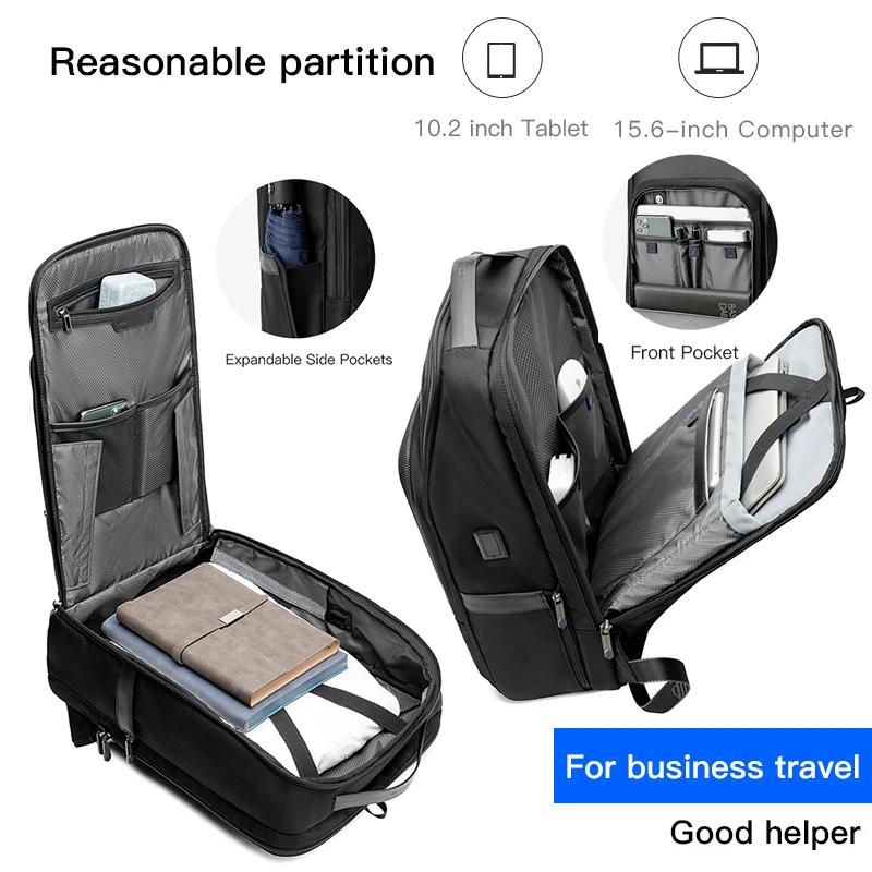 ARCTIC HUNTER Business High Quality Waterproof Men\'s Bag Backpack with USB Leather Backpack Custom Luxury Laptop B