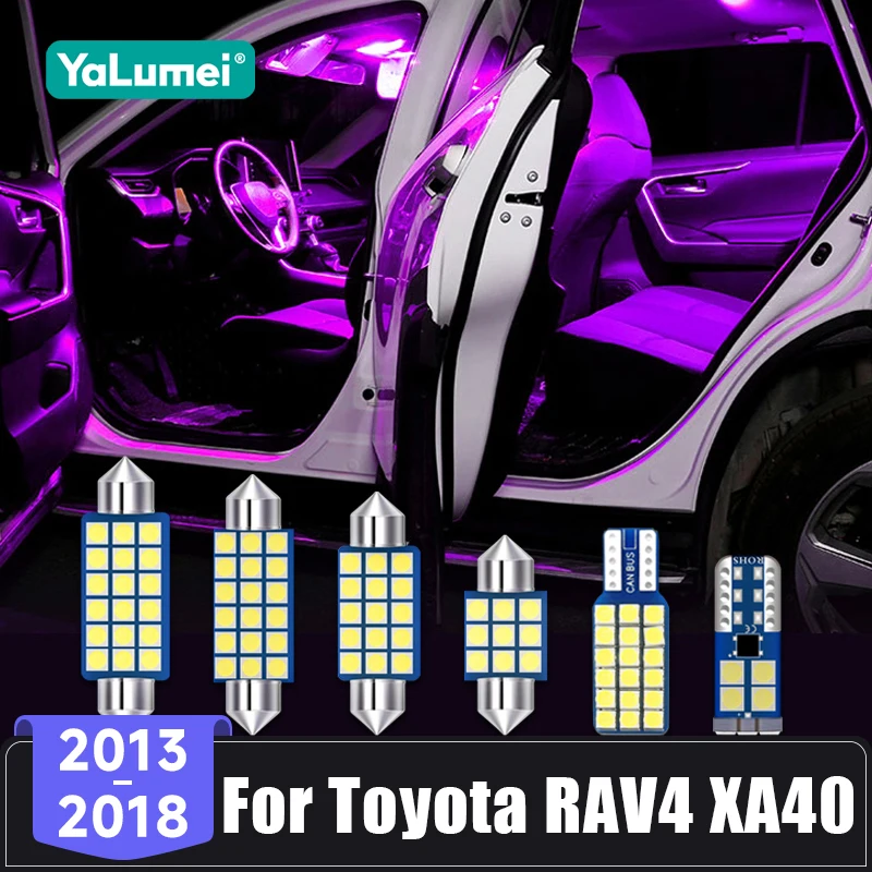 

For Toyota RAV4 XA40 2013 2014 2015 2016 2017 2018 LED Car Reading Lamp Vanity Mirror Lights Trunk Light Interior Accessories