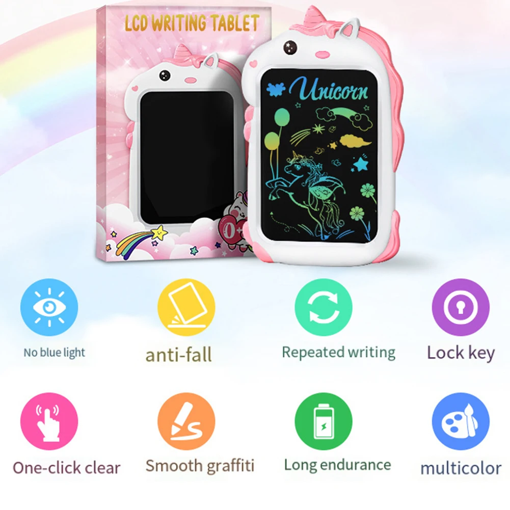 Tablet menulis LCD 8.5 inci, papan menggambar elektronik layar menggambar, mainan belajar pendidikan, papan grafis elektronik