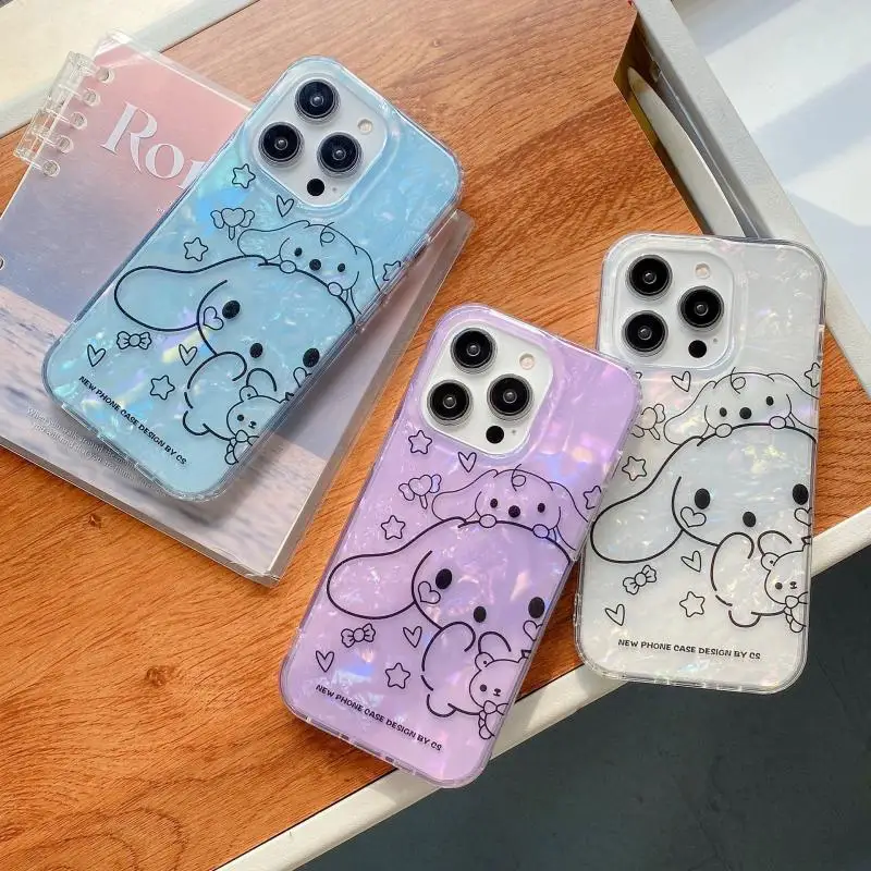 Kawaii Sanrio Cinnamoroll Anime Phone Case for iPhone 14 13 12 11 Pro Max Mini Xs Xr X 8 7 6S 6 Plus Cartoon Silicone Soft Cover