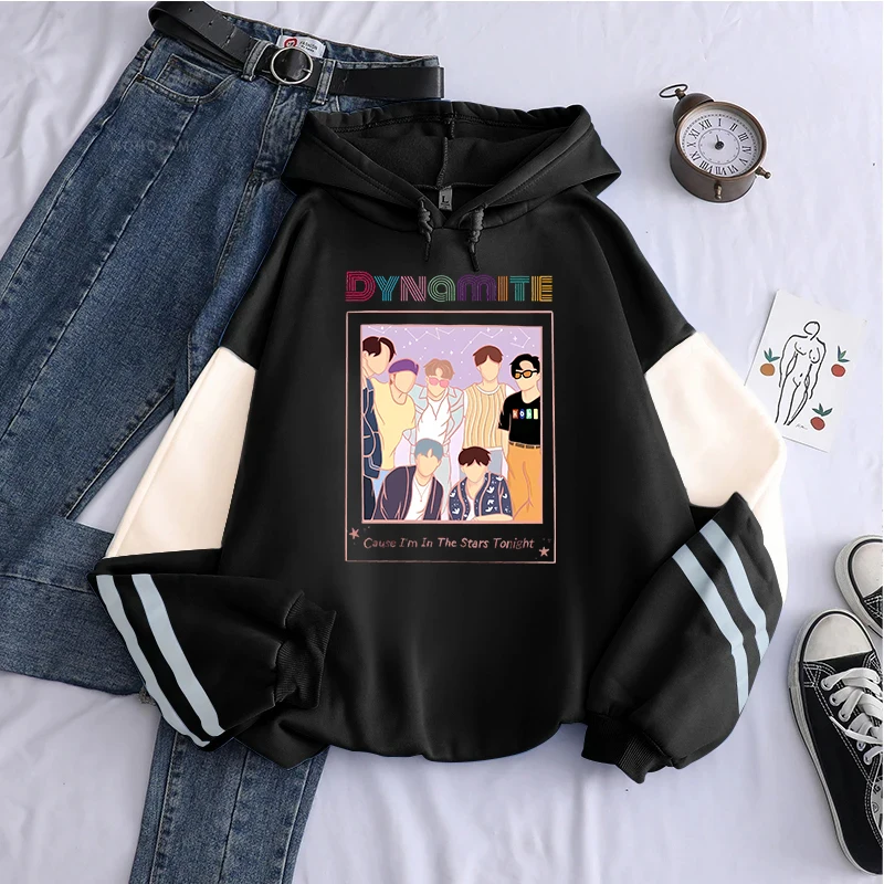 Manga Kpop Hoodies Men Women DYNAMITE Casual Y2k Hip Hop Popular Pullover Clothing Fleece Long Sleeves Harajuku Sweatshirts