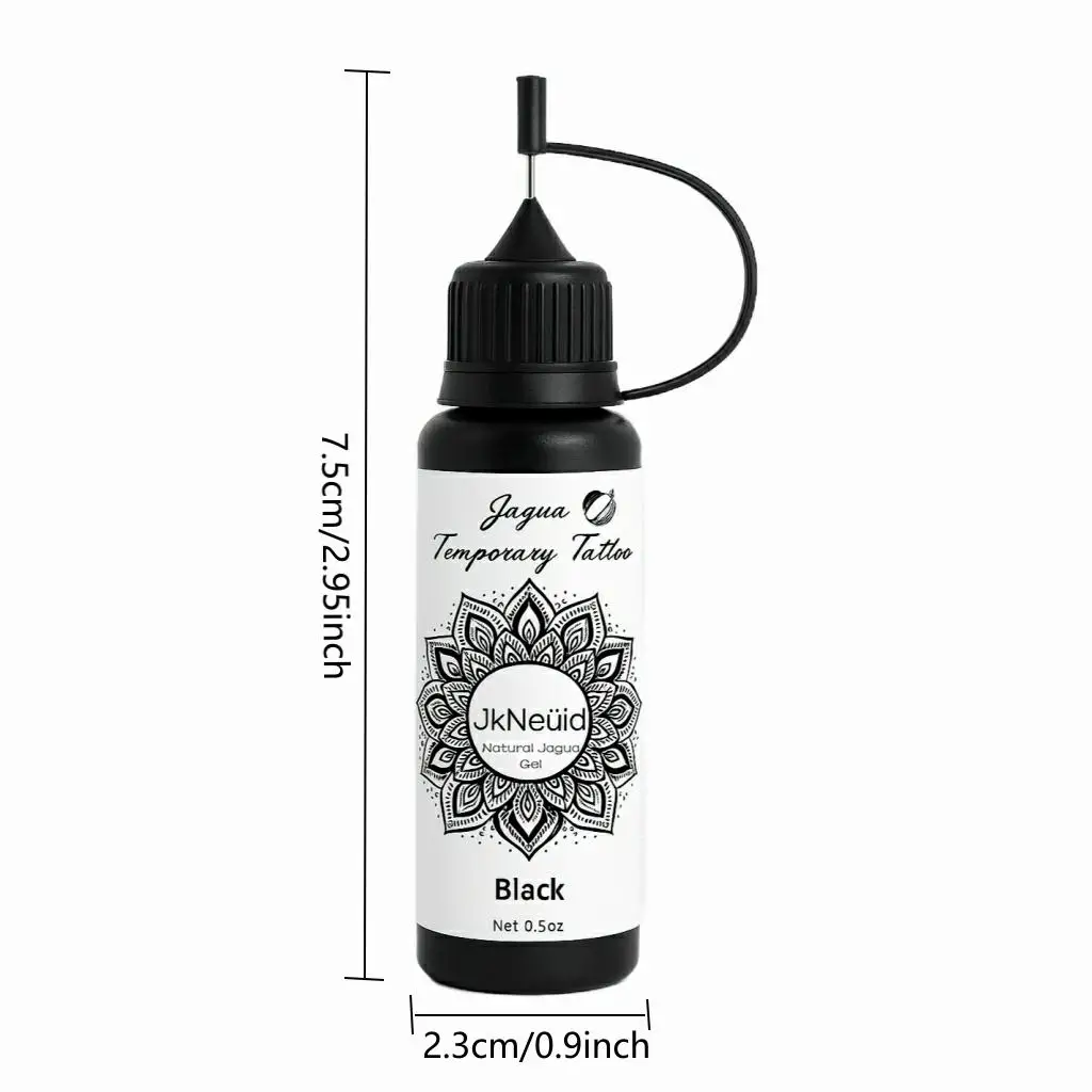 قطعة واحدة من جل وشم جاجوا الطبيعي، وشم عميق مؤقت، مناسب لطلاء الجسم، لون أزرق وأسود يدوم 1-2 أسبوعًا، نبات نقي