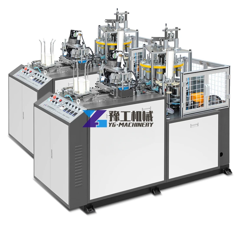 Heavy Shaft Single Plate Automatic Cup Filling and Sealing Coffee Ice Cream Water Cup Disposable Paper Tea Cup Making Machine