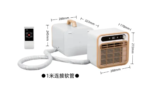 Portable split mobile air conditioner, drain-free parking air conditioner, no-installation camping air conditioner