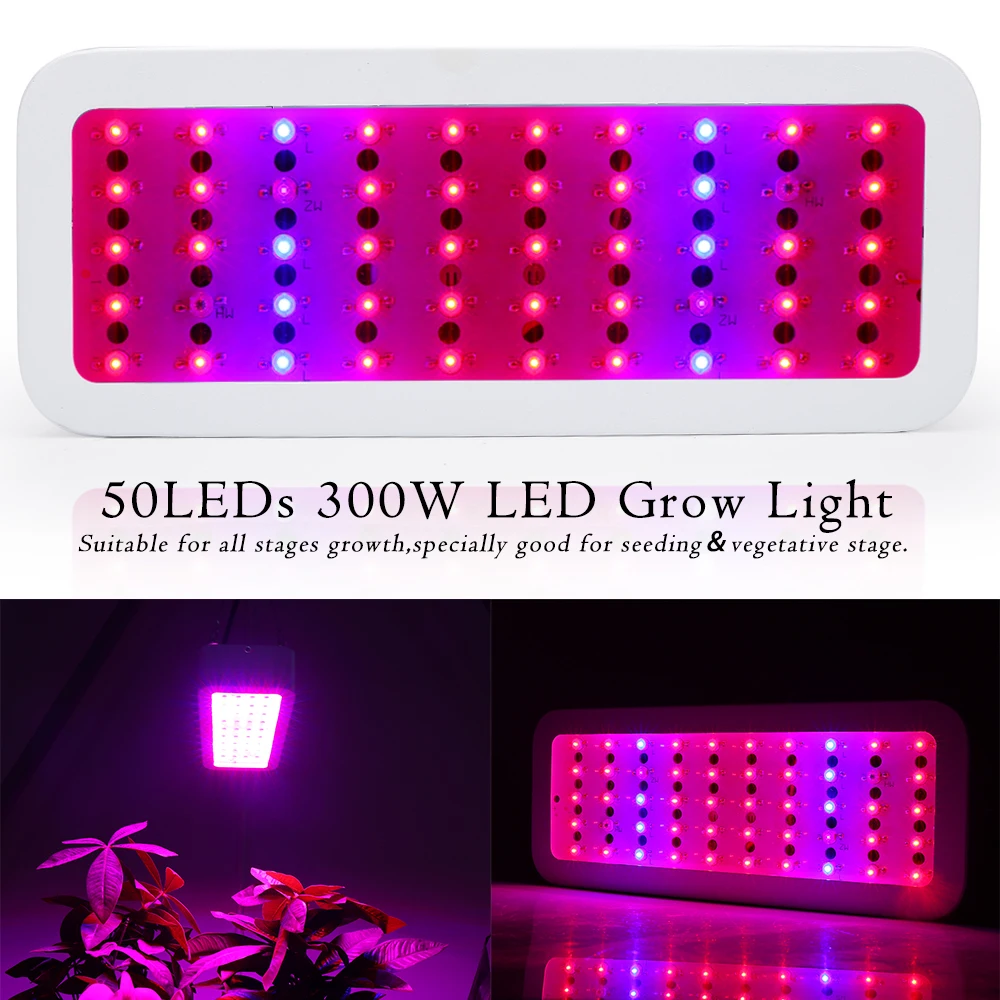 

300W LED Grow Light Full Spectrum Phytolamp Plant Growing Panel for Growbox Flowers Cultivo Indoor Plants Hydroponics Fitolamp