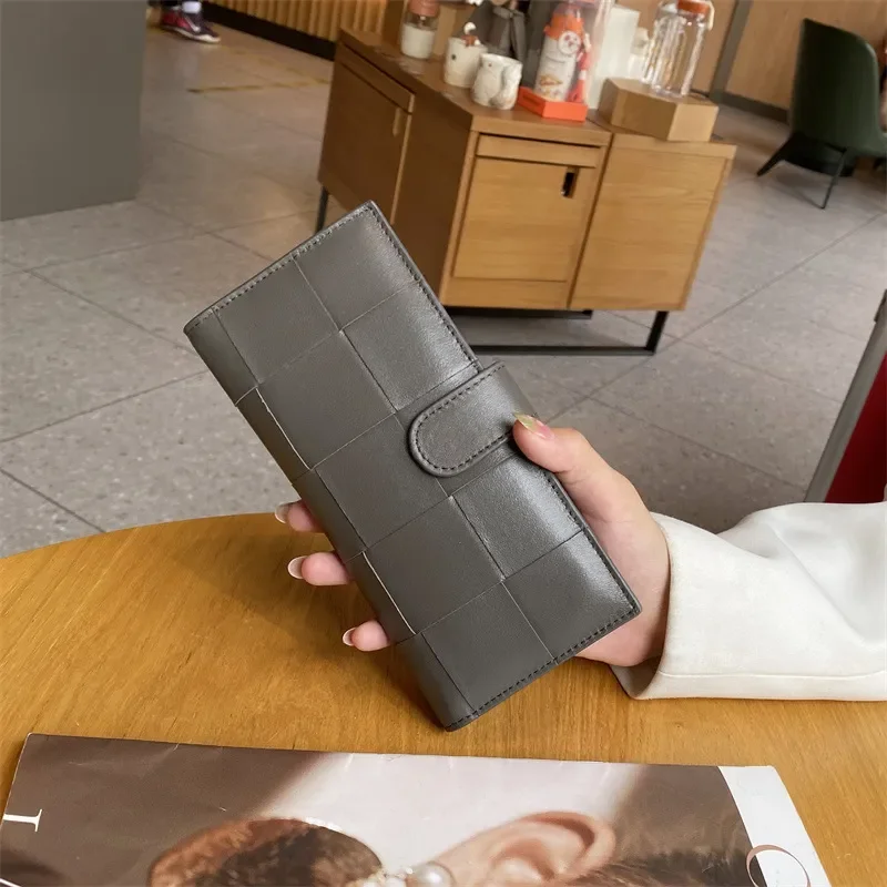 

2026s New style women's wallet fashionable lambskin wallet long genuine leather wallet multi-card slot coin purse for women