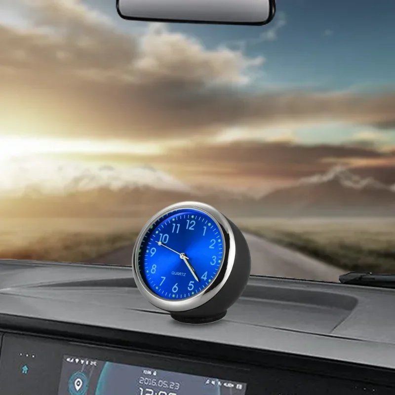 Universal 40mm Round Car Clock Electronic Watch Quartz Dashboard Decoration Air Conditioning Vent Accessories for Vehicles