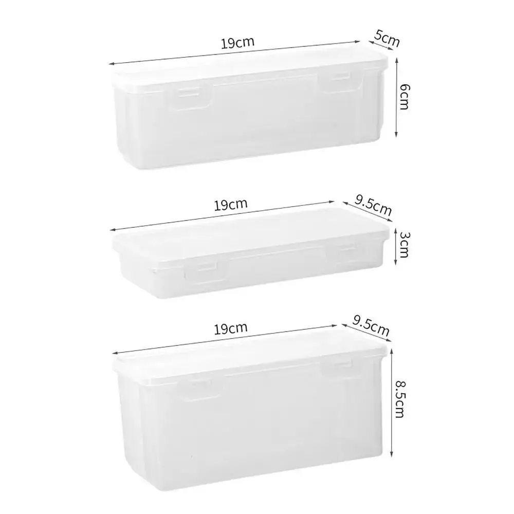 Multifunctional Buckled Pencil Case Transparent Plastic Desktop Storage Box Simple Stackable Stationery Box Sundries