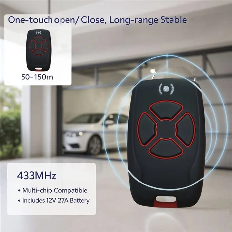 Y43A-433M Wireless Remote Control Switch With Fixed Learning Code For Doors, Windows, Roller Shutters, Garage Doors Keys