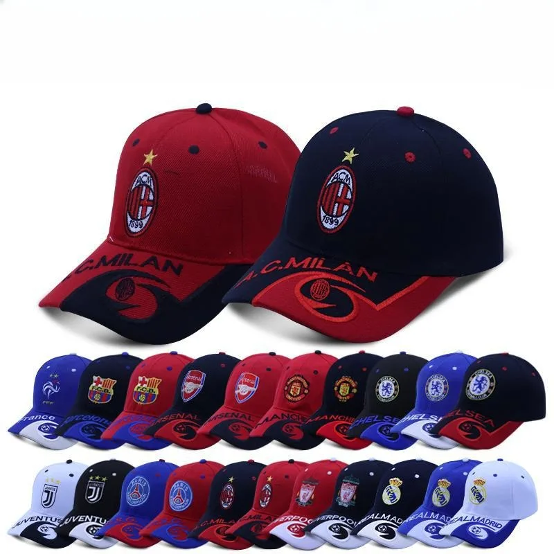 European Football Club Champions League baseball cap Real Madrid Liverpool Barcelona Milan fans casual hat fans around.