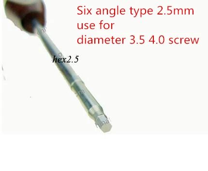 Medical orthopedics instrument stainless steel screwdriver wooden handle with screw sleeve for surgical&vet use instrument image 4