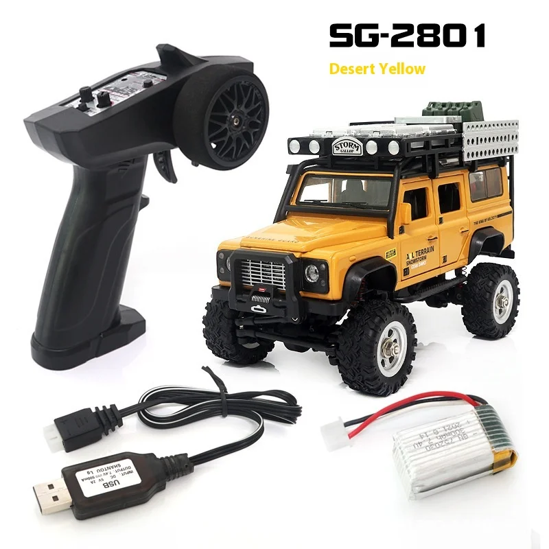 Sg2801 Simulation Rc Car 1/28 Remote Control Powerful Torque 2.4g Off-Road Climbing Crawler Vehicle Toys For Children Gift