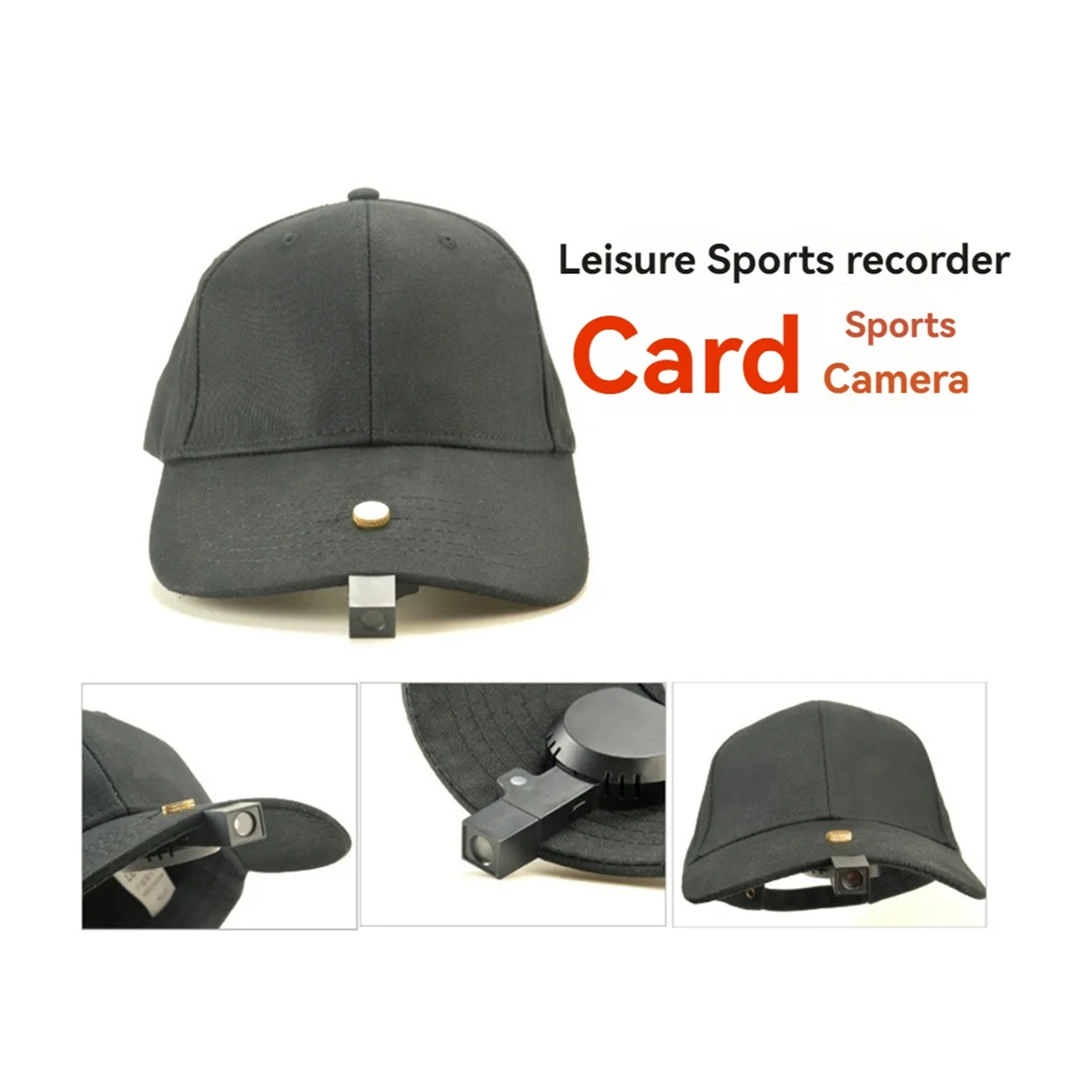 HD 1080P cappello da Baseball Cap Camera per l'equitazione pesca Sport DV Mini Action Cam registrazione con un clic regolabile