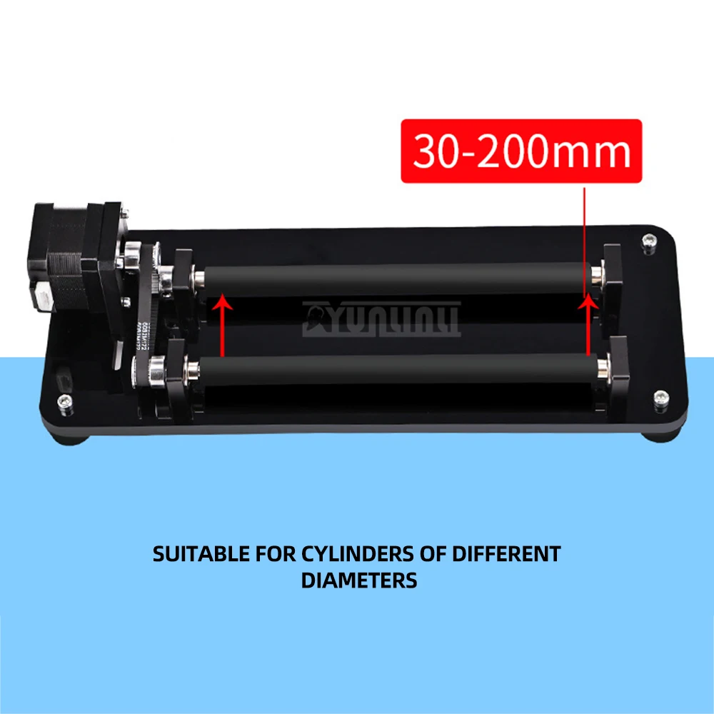 Laser Engraving Machine Accessory - Rotating Roller Platform Three speed rotation axis for Cylinder Soda Can Thermos Cup Carving