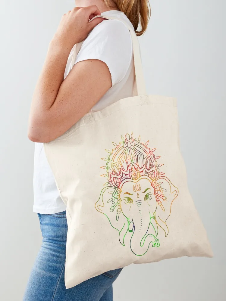 

Ganesha Color Line Tote Bag bag for beach Women's tote bag shopper women canvas Women's handbag