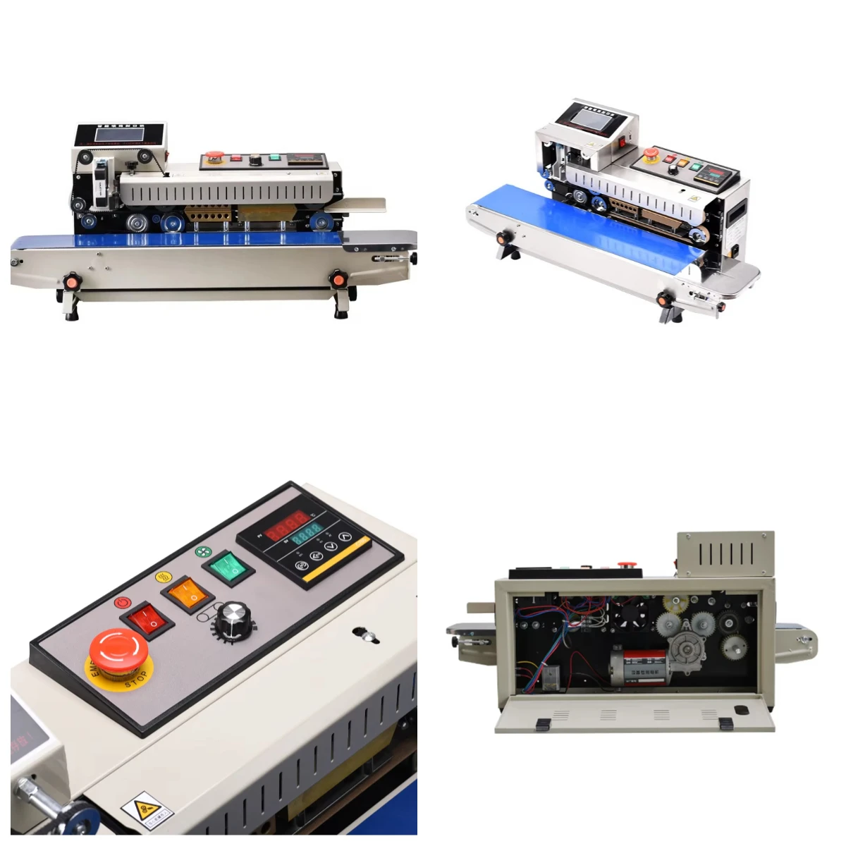 

STLZhuoyu Automatic FR-1600 Durable Food Band Sealer Pouch Bags Heat Intelligent Printing Code Inkjet Printer Sealing Machine